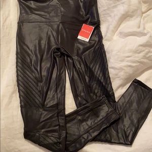 Spanx black moto leggings